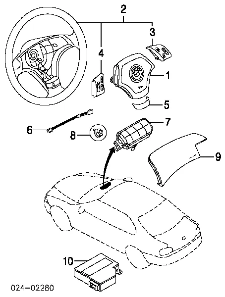 Cinto de segurança (AIRBAG) de passageiro 72127112351 BMW