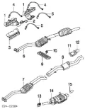 Silenciador, parte central BMW 3 E46