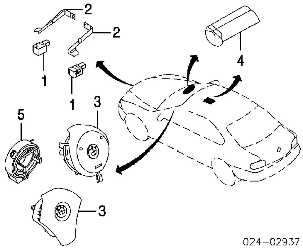 Anel AIRBAG de contato, cabo plano do volante HCS1903 Hotaru