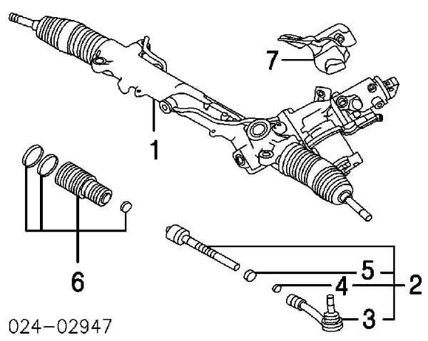 Bota de proteção do mecanismo de direção (de cremalheira) BMW 5 E61