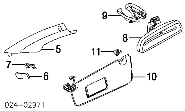 Espelho de salão interno para BMW 5  E39