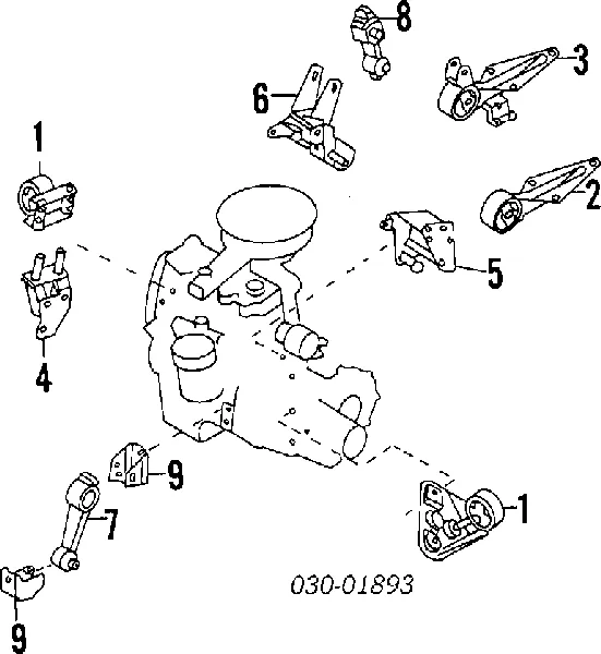 Coxim (suporte) dianteiro de motor Nissan Micra K10