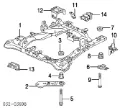 Bloco silencioso (coxim) de viga dianteira (de plataforma veicular) Honda Accord CL, CM