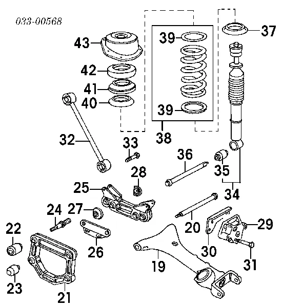 Amortecedor traseiro MNA3540AD Jaguar