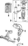 Bota de proteção de amortecedor dianteiro Peugeot 306 7A