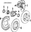 Suporte do freio traseiro direito Peugeot 505 551A