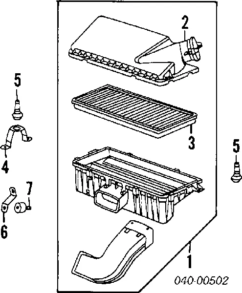 Sensor de fluxo (consumo) de ar, medidor de consumo M.A.F. - (Mass Airflow) 95160612502 Porsche