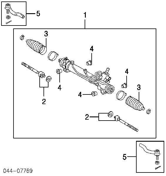 Cremalheira da direção 4425008041 Toyota