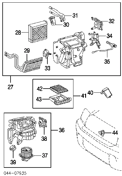 Vaporizador de aparelho de ar condicionado 8850135130 Toyota