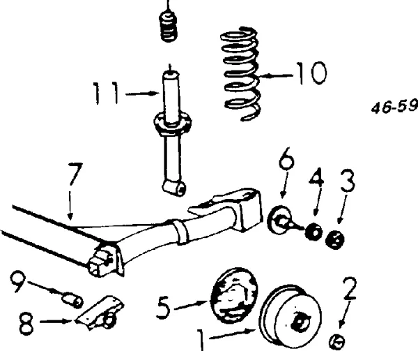 Bloco silencioso de viga traseira (de plataforma veicular) Volkswagen Jetta I