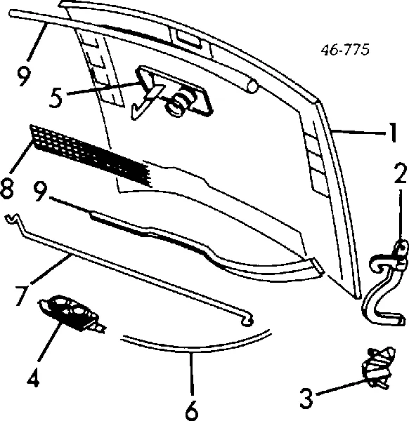 Isolamento de ruído da capota Volkswagen Golf II