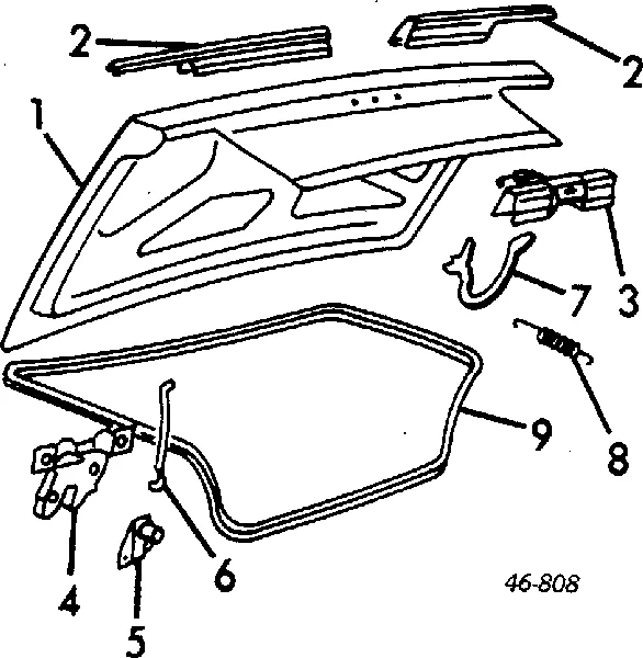 Tampa de porta-malas Volkswagen Golf II