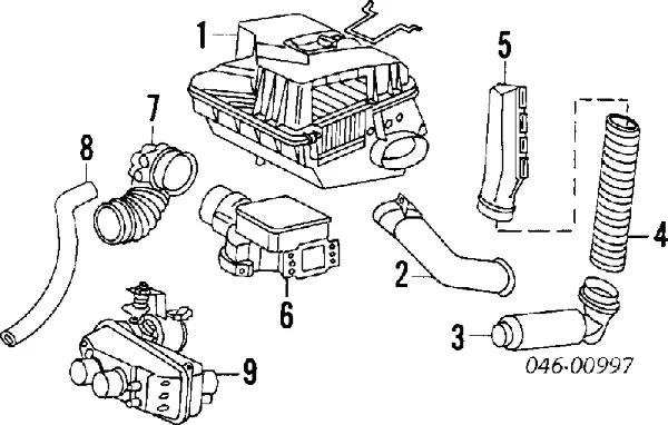 Sensor de fluxo (consumo) de ar, medidor de consumo M.A.F. - (Mass Airflow) 025906301C VAG