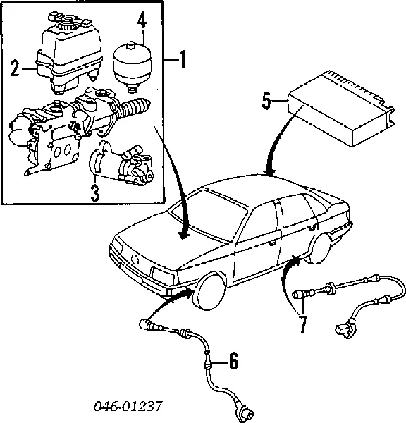 Unidade hidráulico de controlo ABS Volkswagen Passat B3, B4