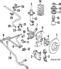Tampa de suporte do amortecedor dianteiro Volkswagen Golf 155