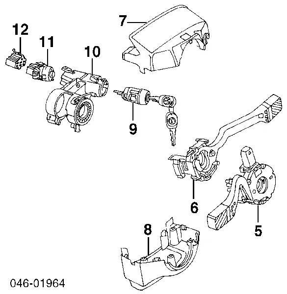 Fecho de ignição 701905851 VAG