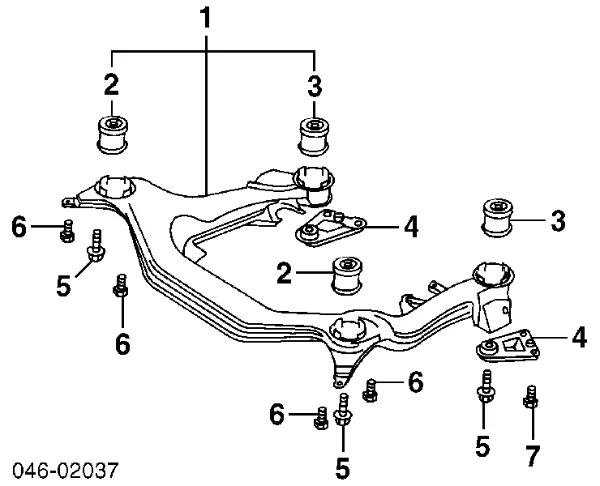  Viga de suspensão dianteira (plataforma veicular) Audi A6 