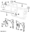 Motor de acionamento de vidro da porta dianteira direita Volkswagen Golf 1E7