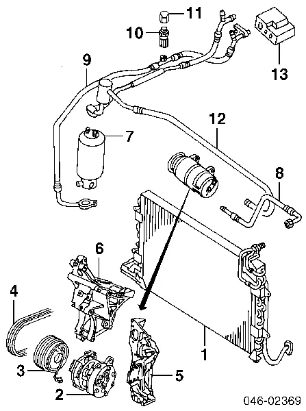 Radiador de aparelho de ar condicionado Volkswagen Golf 4 1J1