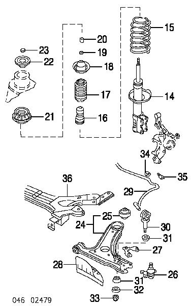 Viga de suspensão dianteira (plataforma veicular) Seat Ibiza 2 6K1
