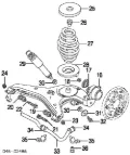 Amortecedor traseiro Volkswagen Transporter 70B, 70C, 7DB, 7DK, 70J, 70K, 7DC, 7DJ