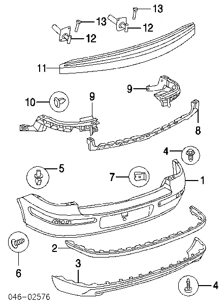 Pára-choque traseiro Volkswagen Bora 1J6