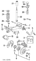 Suporte do freio traseiro direito Volkswagen Bora 1J2