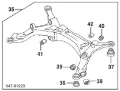 Bloco silencioso de viga traseira (de plataforma veicular) Volvo XC90 