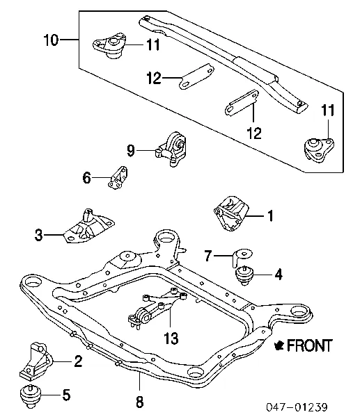 Coxim (suporte) inferior de motor 29696 Lemforder