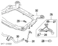 Braço oscilante inferior esquerdo de suspensão dianteira Volvo S80 TS, TH, KV