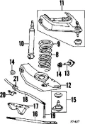 Kit de reparação de estabilizador dianteiro Mitsubishi Eclipse D22A, D27A
