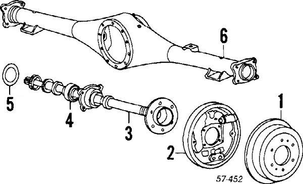 MB393851 Mitsubishi Semieixo traseiro