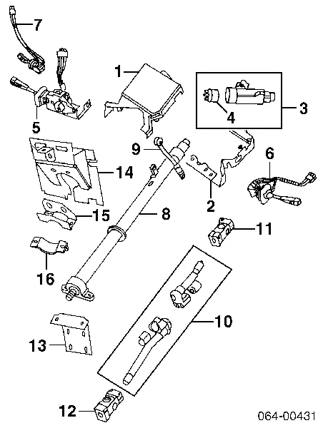 Grupo de contato de fecho de ignição LR039638 Land Rover