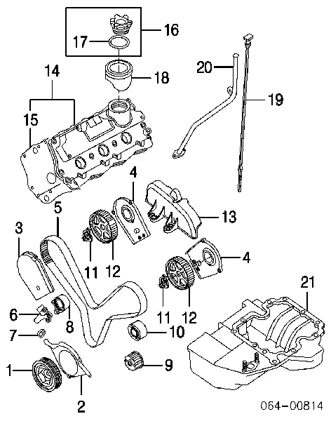 Rolo de reguladora de tensão da correia do mecanismo de distribuição de gás LHB101630L Land Rover