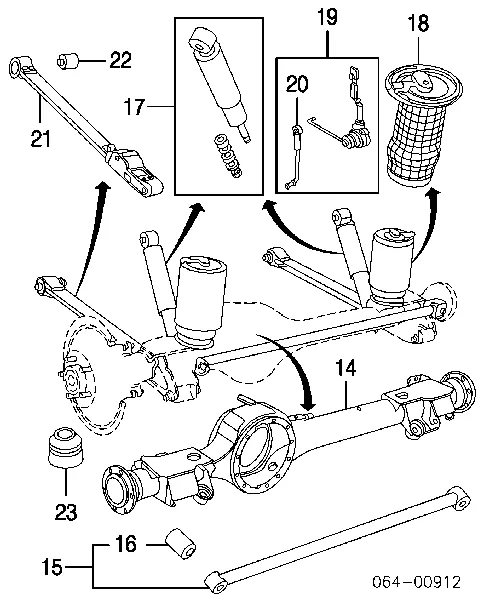 Viga de suspensão traseira (plataforma veicular) Land Rover Range Rover II
