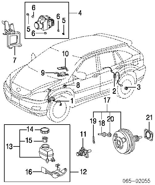Unidade hidráulico de controlo ABS Lexus RX 300/330/350/400H