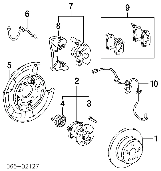Disco do freio traseiro Toyota Highlander 1 ACU2, MCU2