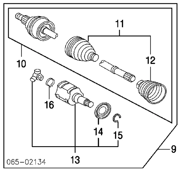 Junta homocinética interna traseira 4236021010 Toyota