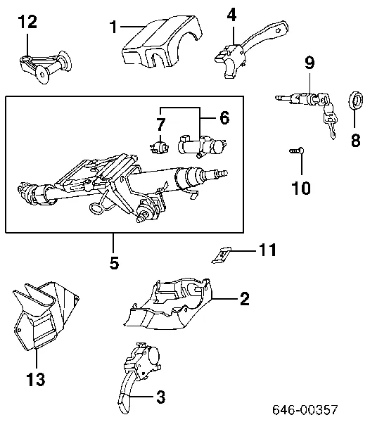 Trinco de fecho de ignição Audi A6 C6