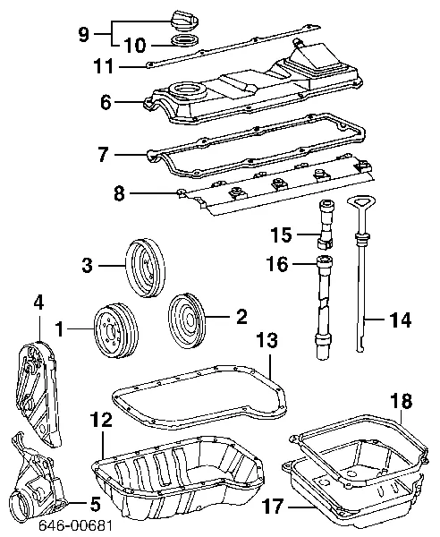 Sonda (indicador) do nível de óleo no motor 461108 Cautex