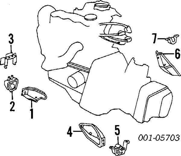 Coxim (suporte) traseiro de motor 90250438 General Motors