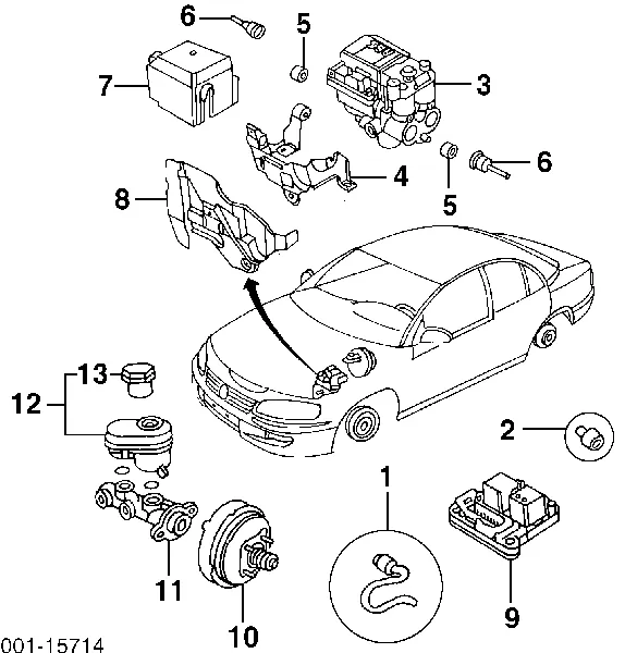 Sensor dianteiro de ABS 90509421 General Motors