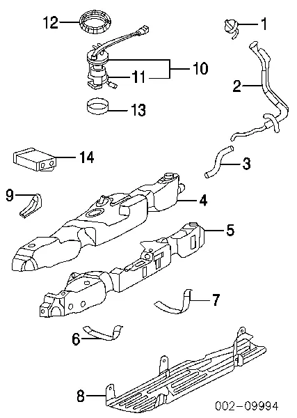 Módulo de bomba de combustível com sensor do nível de combustível Ford Explorer 