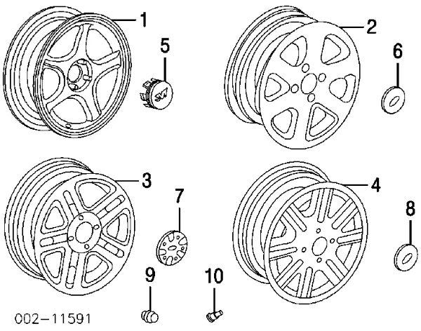 Porca de roda Ford Mondeo 3 BWY