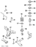 Braço oscilante inferior esquerdo de suspensão dianteira Ford Maverick 1N2
