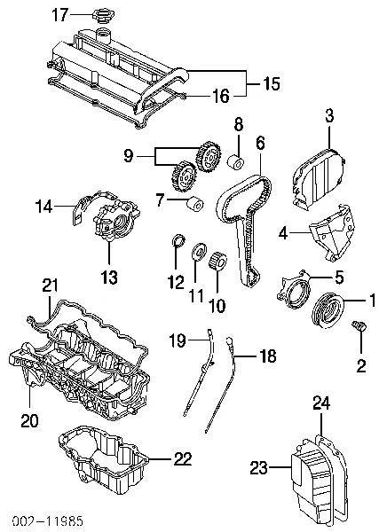 Correia do mecanismo de distribuição de gás 988Z6268B2A Ford