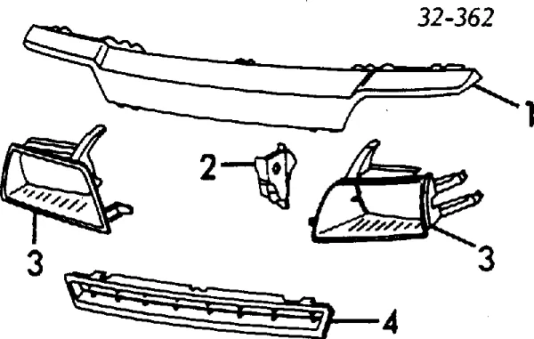 Grelha do radiador Honda Civic III