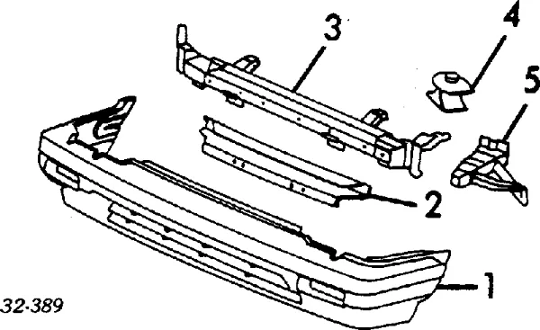 Reforçador do pára-choque dianteiro Honda Civic III