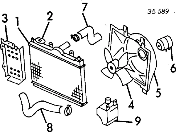 Radiador de esfriamento de motor B63115200A Mazda