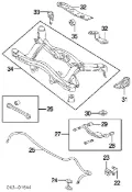 Montante de estabilizador traseiro Subaru Outback B13, BP